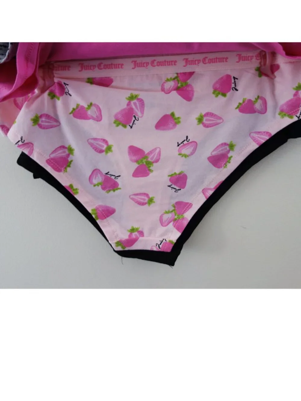 Juicy Couture 7-Pack Soft Stretchy Cotton Cheeky Panties Strawberr Pink (XL) NWT - Picture 4 of 13